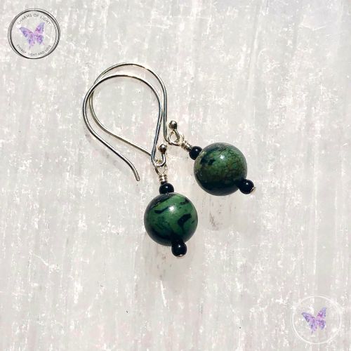 Kambaba Jasper & Onyx Earrings